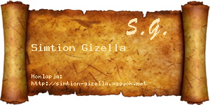 Simtion Gizella névjegykártya