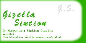 gizella simtion business card